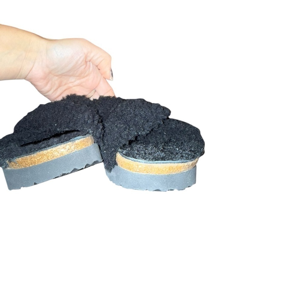 Birkenstock Papillio Daytona Teddy Shearling Platform Sandals Black festival - Picture 13 of 17